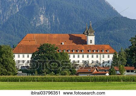 "Schlehdorf Abbey with parish church of St. Tertulin, Schlehdorf, Upper Bavaria, Bavaria, Germany, Europe" View Large Photo Image Stock Image - "Schlehdorf Abbey with parish church of St. Tertulin, Schlehdorf, Upper Bavaria, Bavaria, Germany, Europe". Fotosearch