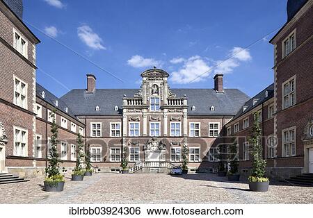 Stock Photograph - "Schloss Ahaus Castle, Technical Academy, Ahaus, Munsterland, North Rhine-Westphalia, Germany, Europe". Fotosearch