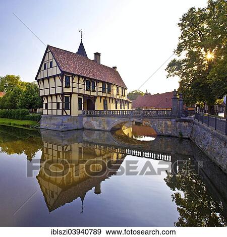 Stock Photo - "Schloss Burgsteinfurt castle, Burgsteinfurt, Steinfurt, Munsterland, North Rhine-Westphalia, Germany, Europe". Fotosearch