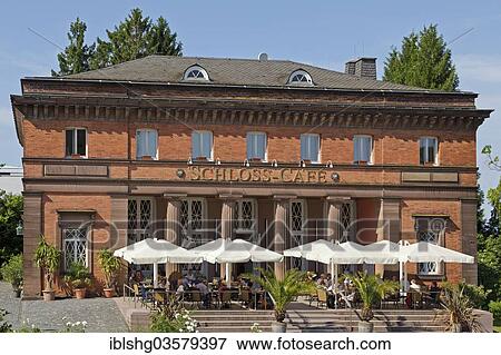 Stock Photo - "Schloss Cafe, Wilhelmshoehe hill park, Bergpark Wilhelmshohe, Kassel, Hesse, Germany, Europe". Fotosearch