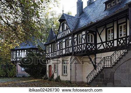 "Schloss Eller castle, half-timbered building in the husbandry yard, Duesseldorf, North Rhine-Westphalia, Germany, Europe" View Large Photo Image Stock Image - "Schloss Eller castle, half-timbered building in the husbandry yard, Duesseldorf, North Rhine-Westphalia, Germany, Europe". Fotosearch