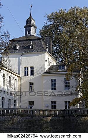 "Schloss Eller castle, tower of the old moated castle, Dusseldorf, North Rhine-Westphalia, Germany, Europe" View Large Photo Image Picture - "Schloss Eller castle, tower of the old moated castle, Dusseldorf, North Rhine-Westphalia, Germany, Europe". Fotosearch