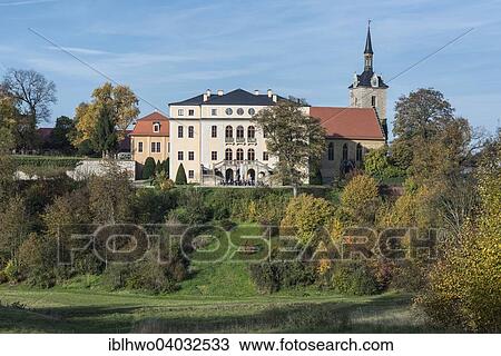 Stock Image - "Schloss Ettersburg Castle with a landscape park, UNESCO World Heritage Site, Ettersburg, Weimar, Thuringia, Germany, Europe". Fotosearch