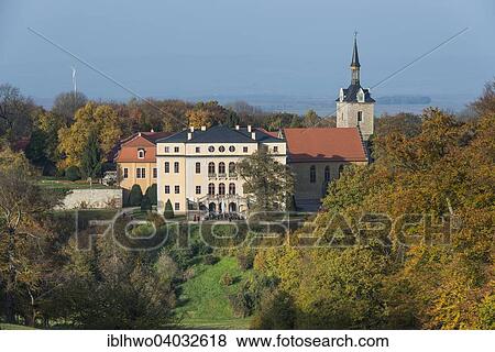 Stock Photo - "Schloss Ettersburg Castle with a landscape park, UNESCO World Heritage Site, Ettersburg, Weimar, Thuringia, Germany, Europe". Fotosearch