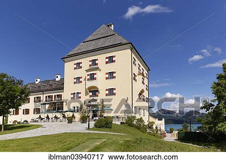 "Schloss Fuschl castle, Fuschlsee lake, Salzkammergut, Salzburg state, Salzburg State, Austria, Europe" View Large Photo Image Stock Photo - "Schloss Fuschl castle, Fuschlsee lake, Salzkammergut, Salzburg state, Salzburg State, Austria, Europe". Fotosearch