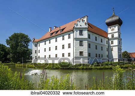 Stock Image - "Schloss Hohenkammer castle, Hohenkammer, Upper Bavaria, Bavaria, Germany, Europe". Fotosearch
