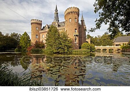 "Schloss Moyland Castle, moated castle, Museum of Modern Art, near Bedburg-Hau, North Rhine-Westphalia, Germany, Europe" View Large Photo Image Stock Photograph - "Schloss Moyland Castle, moated castle, Museum of Modern Art, near Bedburg-Hau, North Rhine-Westphalia, Germany, Europe". Fotosearch