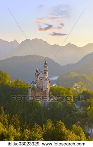 "Schloss Neuschwanstein castle, Allgau, Schwangau, Ostallgau, Allgau, Schwabia, Bavaria, Germany, Europe" View Large Photo Image Stock Photo - "Schloss Neuschwanstein castle, Allgau, Schwangau, Ostallgau, Allgau, Schwabia, Bavaria, Germany, Europe". Fotosearch