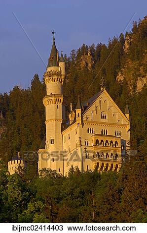 Schloss Neuschwanstein castle, Fuessen, Allgaeu, Romantic Road, Romantische Strasse, Bavaria, Germany, Europe View Large Photo Image Stock Image - Schloss Neuschwanstein castle, Fuessen, Allgaeu, Romantic Road, Romantische Strasse, Bavaria, Germany, Europe. Fotosearch