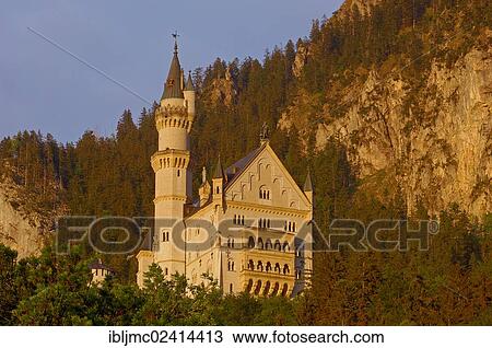 Schloss Neuschwanstein castle, Fuessen, Allgaeu, Romantic Road, Romantische Strasse, Bavaria, Germany, Europe View Large Photo Image Stock Image - Schloss Neuschwanstein castle, Fuessen, Allgaeu, Romantic Road, Romantische Strasse, Bavaria, Germany, Europe. Fotosearch
