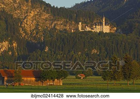 Schloss Neuschwanstein castle, Fuessen, Allgaeu, Romantic Road, Romantische Strasse, Bavaria, Germany, Europe View Large Photo Image Stock Photo - Schloss Neuschwanstein castle, Fuessen, Allgaeu, Romantic Road, Romantische Strasse, Bavaria, Germany, Europe. Fotosearch