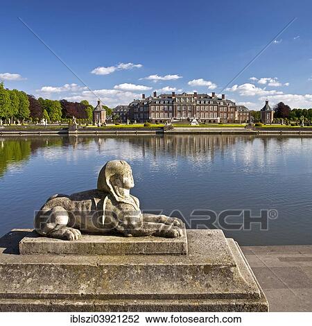 Stock Image - "Schloss Nordkirchen Palace, a Baroque moated palace, Nordkirchen, Westmunsterland, Munsterland, North Rhine-Westphalia, Germany, Europe". Fotosearch