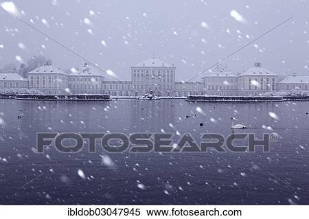 "Schloss Nymphenburg Castle in the snow, Munchen, Bavaria, Germany, Europe" View Large Photo Image Stock Photography - "Schloss Nymphenburg Castle in the snow, Munchen, Bavaria, Germany, Europe". Fotosearch