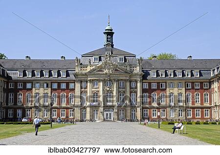 "Schloss, palace in Muenster, main administrative building of the university, Westfaelische Wilhelms-Universitaet, Munster, North Rhine-Westphalia, Germany, Europe" View Large Photo Image Stock Photo - "Schloss, palace in Muenster, main administrative building of the university, Westfaelische Wilhelms-Universitaet, Munster, North Rhine-Westphalia, Germany, Europe". Fotosearch