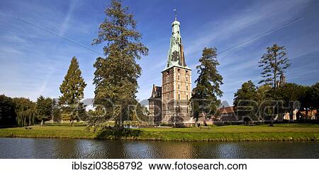 Stock Image - "Schloss Raesfeld Castle, moated castle, Raesfeld, Munsterland region, North Rhine-Westphalia, Germany, Europe". Fotosearch