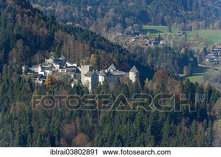 Stock Image - "Schloss Ringberg Castle, Kreuth, Upper Bavaria, Bavaria, Germany, Europe". Fotosearch