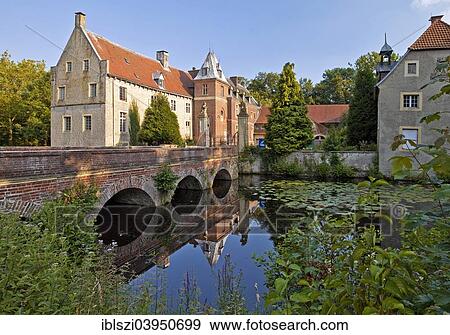 Stock Photo - "Schloss Senden castle, Senden, Munsterland, North Rhine-Westphalia, Germany, Europe". Fotosearch