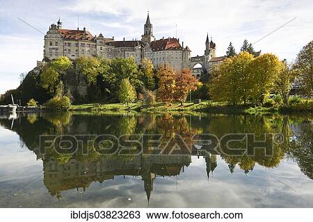Stock Image - "Schloss Sigmaringen Castle, Hohenzollern Castle, Sigmaringen, Baden-Wurttemberg, Germany, Europe". Fotosearch