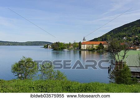 "Schloss Tegernsee Castle, a former Benedictine monastery, from the Point Peninsula, Tegernsee Lake, Tegernsee, Upper Bavaria, Bavaria, Germany, Europe" View Large Photo Image Stock Photography - "Schloss Tegernsee Castle, a former Benedictine monastery, from the Point Peninsula, Tegernsee Lake, Tegernsee, Upper Bavaria, Bavaria, Germany, Europe". Fotosearch