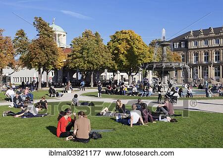 "Schlossplatz square with fountain and the Kunstgebaude building, Stuttgart, Baden-Wurttemberg, Germany, Europe" View Large Photo Image Stock Photo - "Schlossplatz square with fountain and the Kunstgebaude building, Stuttgart, Baden-Wurttemberg, Germany, Europe". Fotosearch