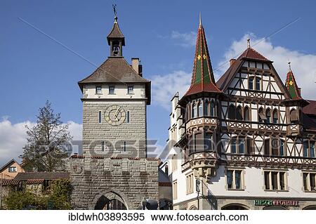 "Schnetztor gate and a piece of the city wall, Konstanz, Baden-Wurttemberg, Germany, Europe" View Large Photo Image Stock Photography - "Schnetztor gate and a piece of the city wall, Konstanz, Baden-Wurttemberg, Germany, Europe". Fotosearch