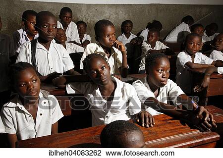 "School children in school uniform during class, Kinshasa, Congo, Africa" View Large Photo Image Stock Image - "School children in school uniform during class, Kinshasa, Congo, Africa". Fotosearch