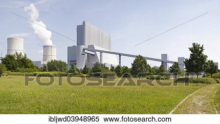 Stock Photography - "Schwarze Pumpe Power Station, Spremberg, Brandenburg, Germany, Europe". Fotosearch
