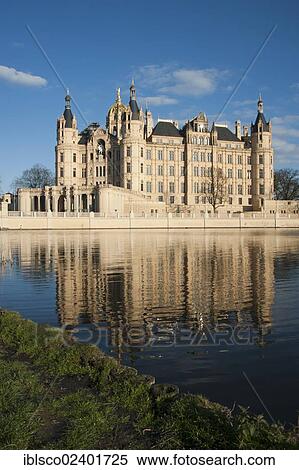 Stock Photography - "Schwerin Castle, Schwerin, Mecklenburg-Western Pomerania, Germany, Europe". Fotosearch