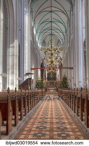 Picture - "Schwerin Cathedral, interior, Cathedral, Schwerin, Mecklenburg-Western Pomerania, Germany, Europe". Fotosearch