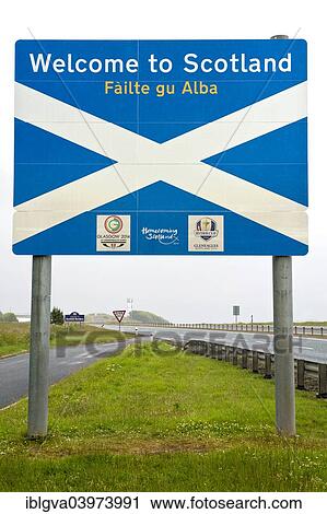"Scottish Border sign at the Anglo-Scottish border, near Lamberton, Scotland, United Kingdom, Europe" View Large Photo Image Stock Image - "Scottish Border sign at the Anglo-Scottish border, near Lamberton, Scotland, United Kingdom, Europe". Fotosearch