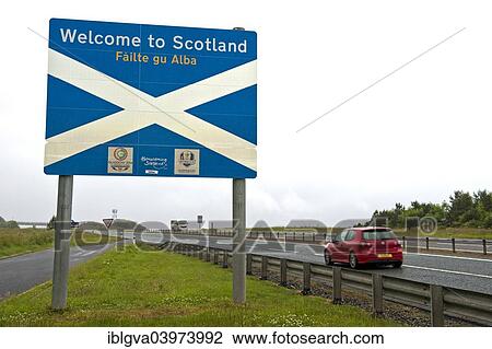 "Scottish Border sign at the Anglo-Scottish border, near Lamberton, Scotland, United Kingdom, Europe" View Large Photo Image Stock Image - "Scottish Border sign at the Anglo-Scottish border, near Lamberton, Scotland, United Kingdom, Europe". Fotosearch