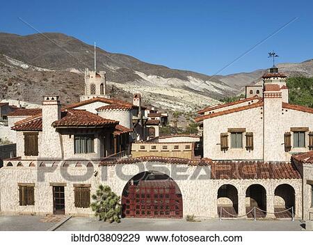 "Scotty's Castle or Death Valley Ranch, Grapevine Mountains, Death Valley National Park, California, USA" View Large Photo Image Stock Photo - "Scotty's Castle or Death Valley Ranch, Grapevine Mountains, Death Valley National Park, California, USA". Fotosearch