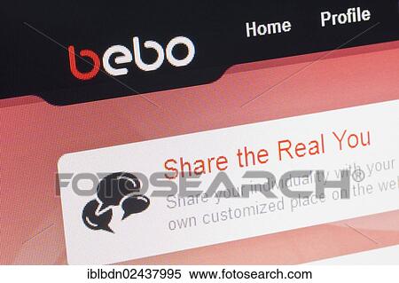 Stock Photography - Screenshot of the Bebo homepage. Fotosearch