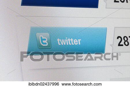 Stock Photograph - Screenshot of the Twitter tab. Fotosearch