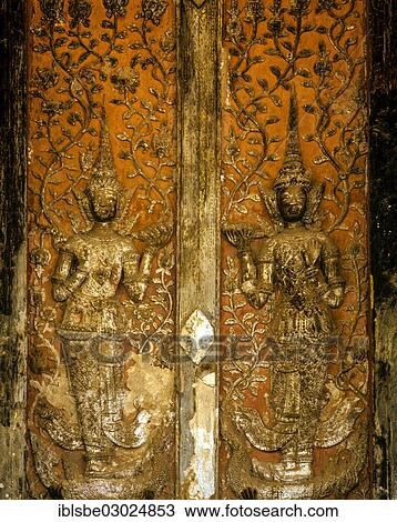 "Sculptural decorated entrance door of Wat Si Saket Temple, Vientiane, Vientiane Province, Laos, Asia" View Large Photo Image Stock Image - "Sculptural decorated entrance door of Wat Si Saket Temple, Vientiane, Vientiane Province, Laos, Asia". Fotosearch