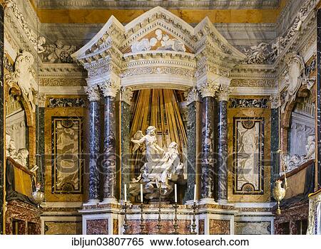 "Sculpture """"Ecstasy of St. Theresa"""", Cornaro Chapel, Church of Santa Maria della Vittoria, Rome, Lazio, Italy, Europe" View Large Photo Image Stock Photography - "Sculpture """"Ecstasy of St. Theresa"""", Cornaro Chapel, Church of Santa Maria della Vittoria, Rome, Lazio, Italy, Europe". Fotosearch