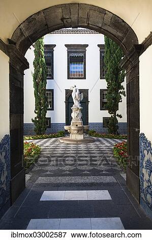 "Sculpture in the courtyard, town hall or Camara Municipal of Funchal, Praco do Municipio, Santa Luzia, Funchal, Madeira, Portugal, Europe" View Large Photo Image Stock Photo - "Sculpture in the courtyard, town hall or Camara Municipal of Funchal, Praco do Municipio, Santa Luzia, Funchal, Madeira, Portugal, Europe". Fotosearch