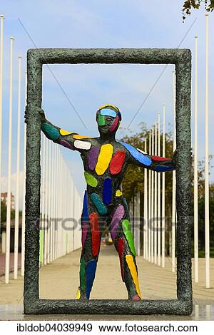 "Sculpture in the Olympic Village, Barcelona, ​​Catalonia, Spain, Europe" View Large Photo Image Stock Photo - "Sculpture in the Olympic Village, Barcelona, ​​Catalonia, Spain, Europe". Fotosearch