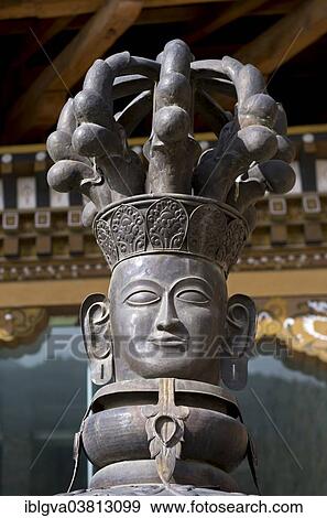 "Sculpture in the style of a Dorje or Vajra, Buddhist symbolic ritual object, Taj Tashi Hotel, Thimphu, Bhutan, Asia" View Large Photo Image Stock Photo - "Sculpture in the style of a Dorje or Vajra, Buddhist symbolic ritual object, Taj Tashi Hotel, Thimphu, Bhutan, Asia". Fotosearch
