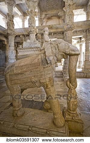"Sculpture, man riding an elephant, marble temple, temple of the Jain religion, Adinatha Temple, Ranakpur, Rajasthan, India, Asia" View Large Photo Image Stock Photo - "Sculpture, man riding an elephant, marble temple, temple of the Jain religion, Adinatha Temple, Ranakpur, Rajasthan, India, Asia". Fotosearch