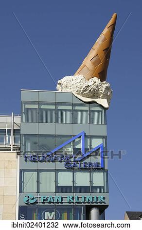 "Sculpture of an ice cream cone at Neumarkt Galerie shopping centre, Cologne, North Rhine-Westphalia, Germany, Europe, PublicGround, Europe" View Large Photo Image Stock Image - "Sculpture of an ice cream cone at Neumarkt Galerie shopping centre, Cologne, North Rhine-Westphalia, Germany, Europe, PublicGround, Europe". Fotosearch