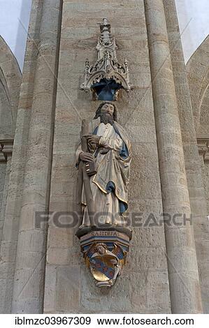 "Sculpture of Andrew inside the Late Romanesque St. Peter's Cathedral, 13th century, Osnabruck, Lower Saxony, Germany, Europe" View Large Photo Image Stock Photo - "Sculpture of Andrew inside the Late Romanesque St. Peter's Cathedral, 13th century, Osnabruck, Lower Saxony, Germany, Europe". Fotosearch