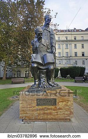 Stock Photograph - "Sculpture of Cyril and Methodius, Belgrade, Serbia, Europe". Fotosearch