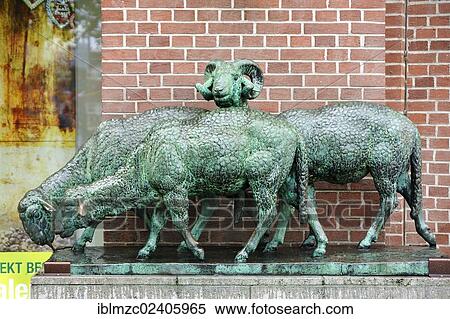 "Sculpture of sheep by the animal sculptor August Gaul, Kloepperhaus, Moenckebergstrasse, Hamburg, Germany, Europe, PublicGround, Europe" View Large Photo Image Stock Photography - "Sculpture of sheep by the animal sculptor August Gaul, Kloepperhaus, Moenckebergstrasse, Hamburg, Germany, Europe, PublicGround, Europe". Fotosearch