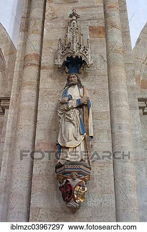 "Sculpture of Simon inside the Late Romanesque St. Peter's Cathedral, 13th century, Osnabruck, Lower Saxony, Germany, Europe" View Large Photo Image Stock Photo - "Sculpture of Simon inside the Late Romanesque St. Peter's Cathedral, 13th century, Osnabruck, Lower Saxony, Germany, Europe". Fotosearch