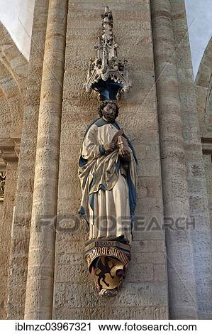 "Sculpture of St. Bartholomew inside the Late Romanesque St. Peter's Cathedral, 13th century, Osnabruck, Lower Saxony, Germany, Europe" View Large Photo Image Stock Image - "Sculpture of St. Bartholomew inside the Late Romanesque St. Peter's Cathedral, 13th century, Osnabruck, Lower Saxony, Germany, Europe". Fotosearch