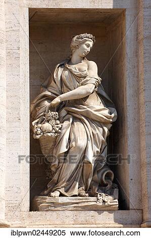 Stock Photography - "Sculpture of the Baroque Trevi Fountain, Rome, Italy, Europe". Fotosearch