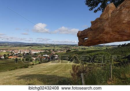 "Sculpture of the Beast of Gevaudan, village of Saugues, Gevaudan, Margeride mountains, Monts de la Margeride, Haute Loire, Auvergne, France, Europe" View Large Photo Image Stock Photo - "Sculpture of the Beast of Gevaudan, village of Saugues, Gevaudan, Margeride mountains, Monts de la Margeride, Haute Loire, Auvergne, France, Europe". Fotosearch
