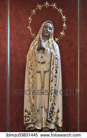 "Sculpture of the Virgin Mary with a circle of stars, halo, in the monastery church of St. Joseph, Immenstadt, Bavaria, Oberallgau, Germany, Europe" View Large Photo Image Stock Photography - "Sculpture of the Virgin Mary with a circle of stars, halo, in the monastery church of St. Joseph, Immenstadt, Bavaria, Oberallgau, Germany, Europe". Fotosearch