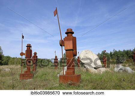 "Sculpture """"Wachter der Goitzsche"""", guardian sculptures, Bitterfeld, Saxony-Anhalt, Germany, Europe" View Large Photo Image Stock Image - "Sculpture """"Wachter der Goitzsche"""", guardian sculptures, Bitterfeld, Saxony-Anhalt, Germany, Europe". Fotosearch